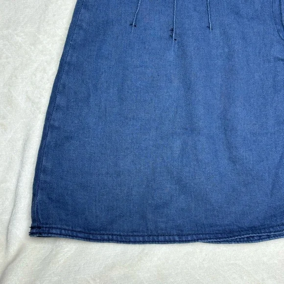 Free People High Waist Denim Braided Baby Mini Skirt - Picture 13 of 15